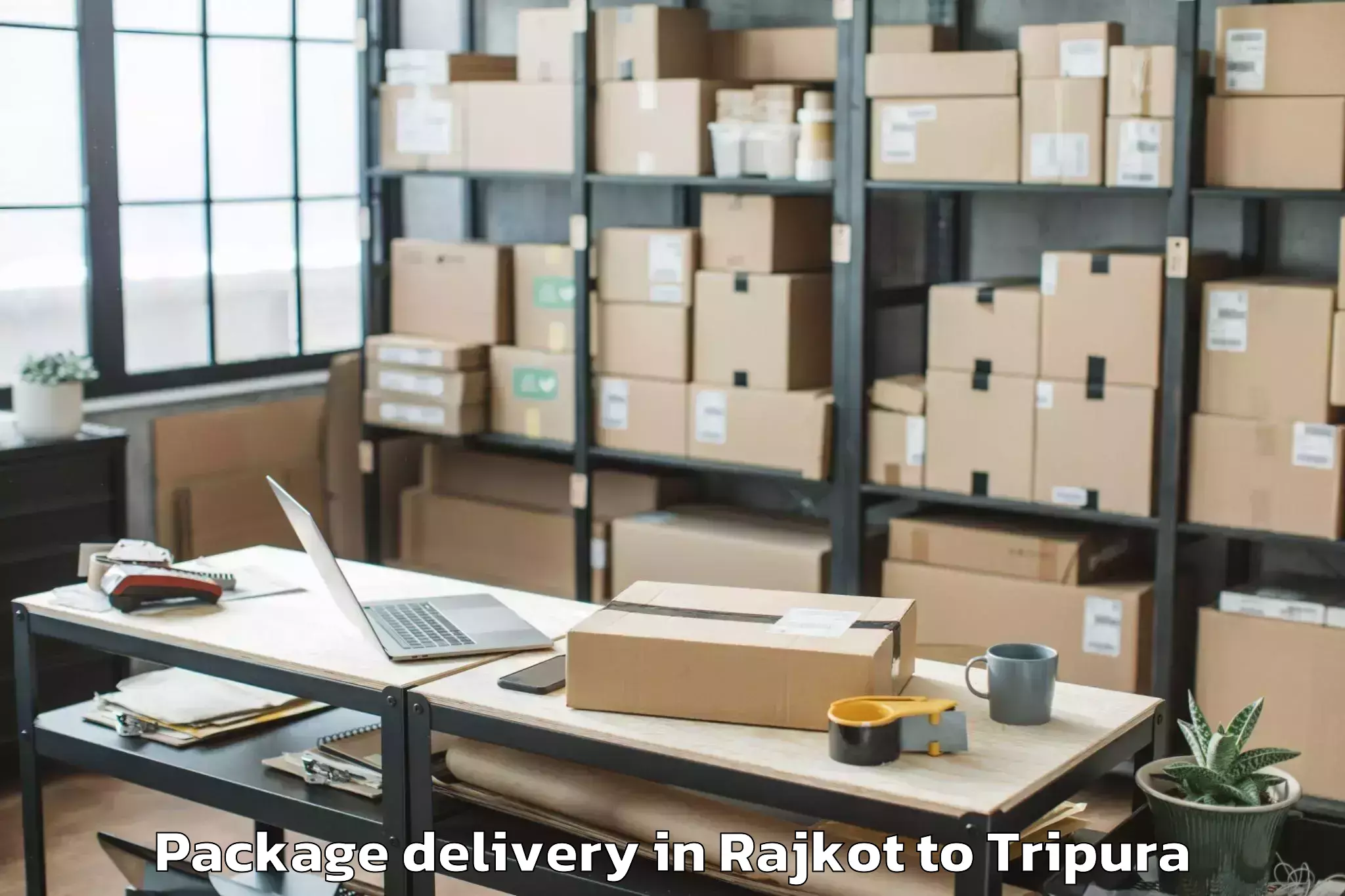 Trusted Rajkot to Tulashikhar Package Delivery